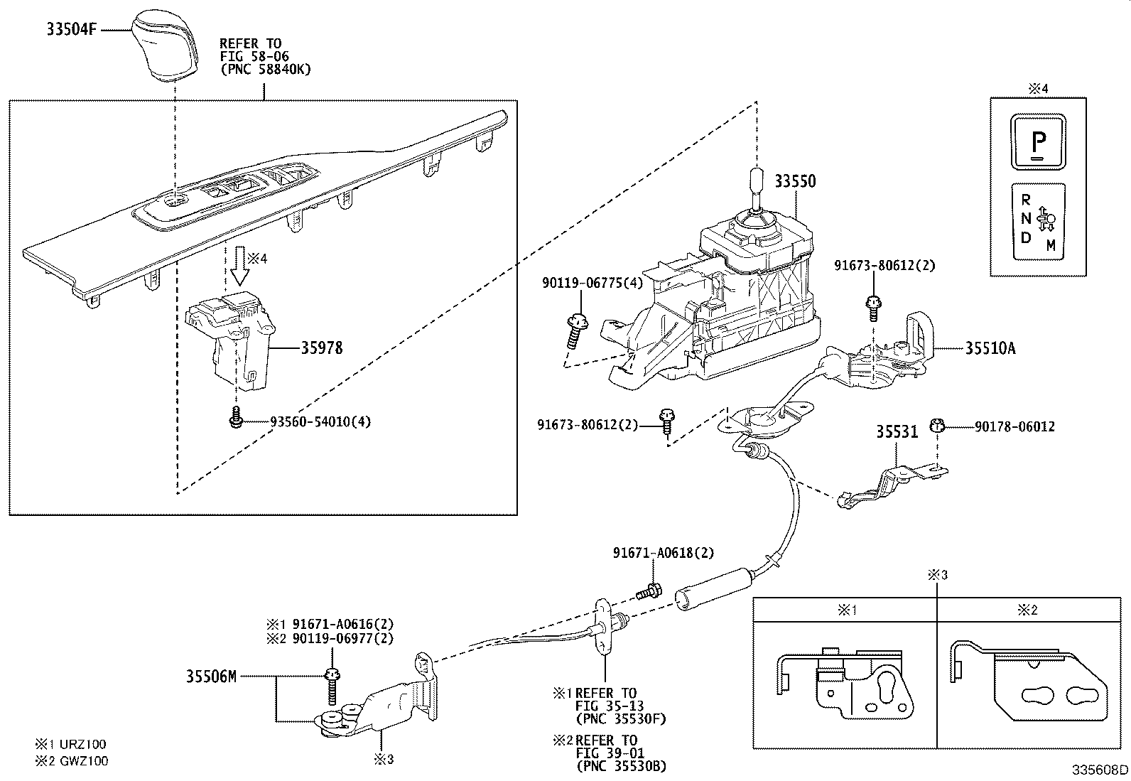 Toyota 33504-11010-C1 KNOB SUB-ASSY, SHIFT LEVER