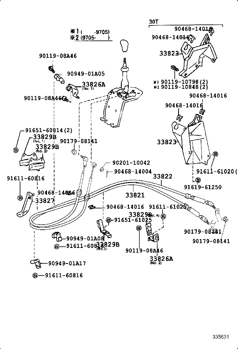 33820-37640 CABLE TRANSMISSION CONTROL SHIFT (FOR FLOOR SHIFT) product image