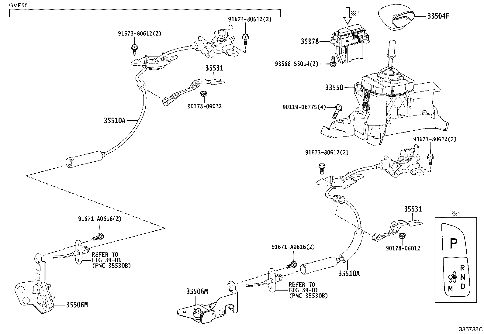 33550-50640 FLOOR SHIFT ASSY, TRANSMISSION product image