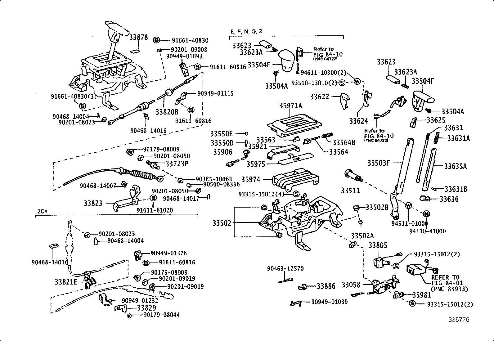 33829-28050 SUPPORT, TRANSMISSION CONTROL CABLE product image