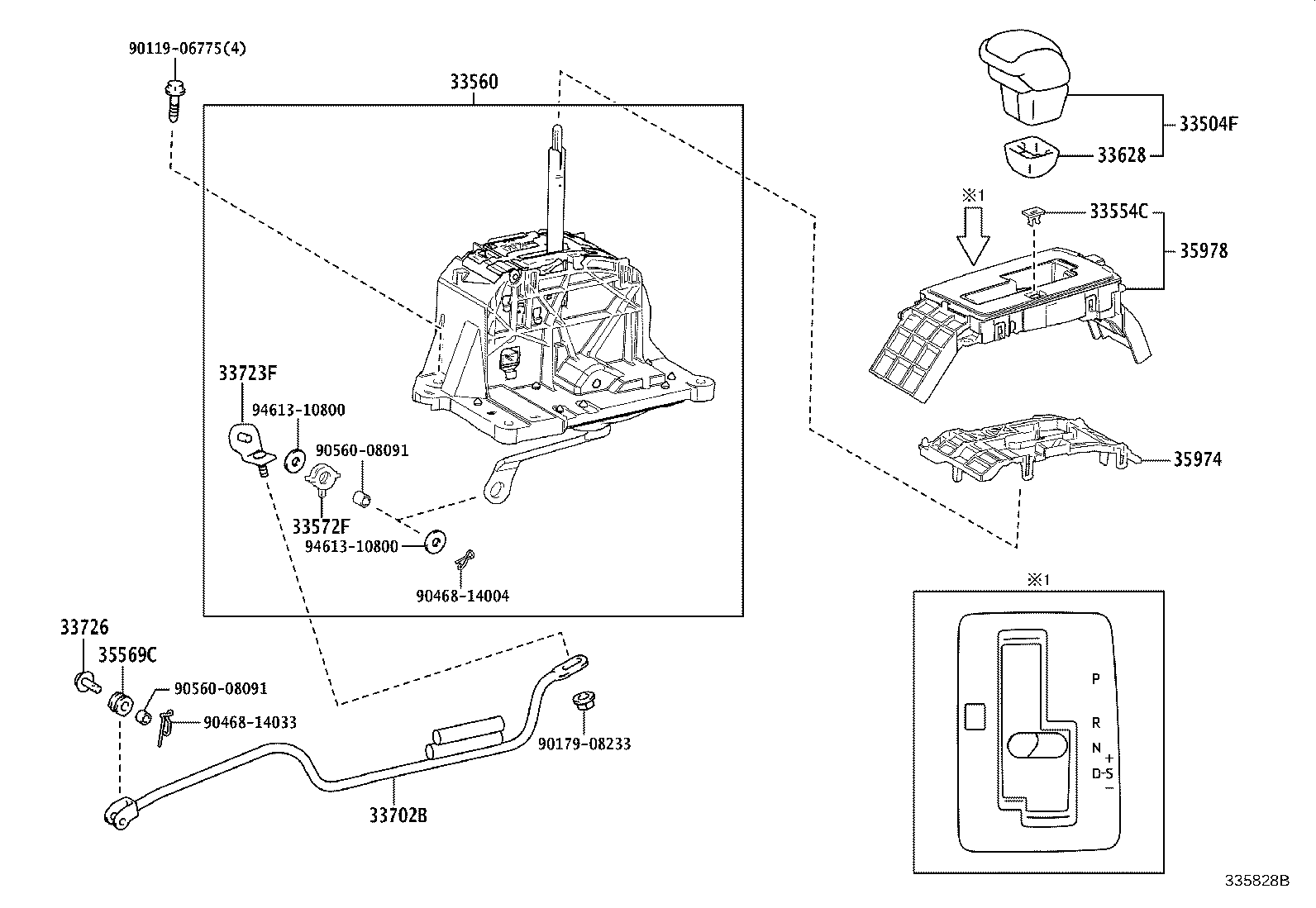 33702-40050 ROD SUB-ASSY, GEAR SHIFTING, NO.1 (FOR FLOOR SHIFT) product image