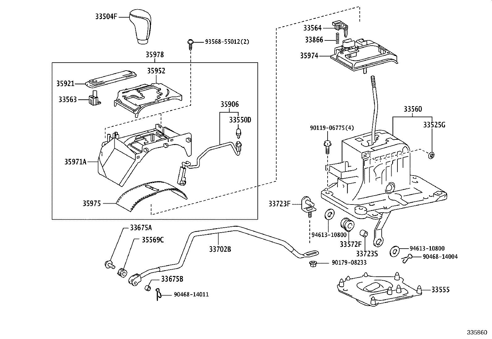 33560-30150 UNIT ASSY, SHIFT LOCK CONTROL product image