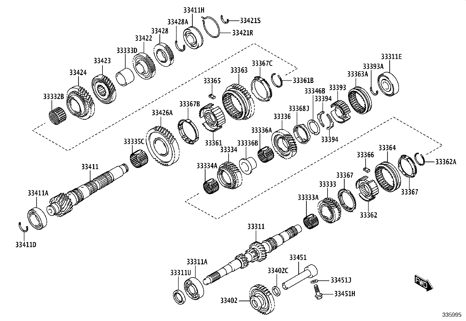33332-WC001 GEAR, COUNTER SHAFT 2ND SPEED product image