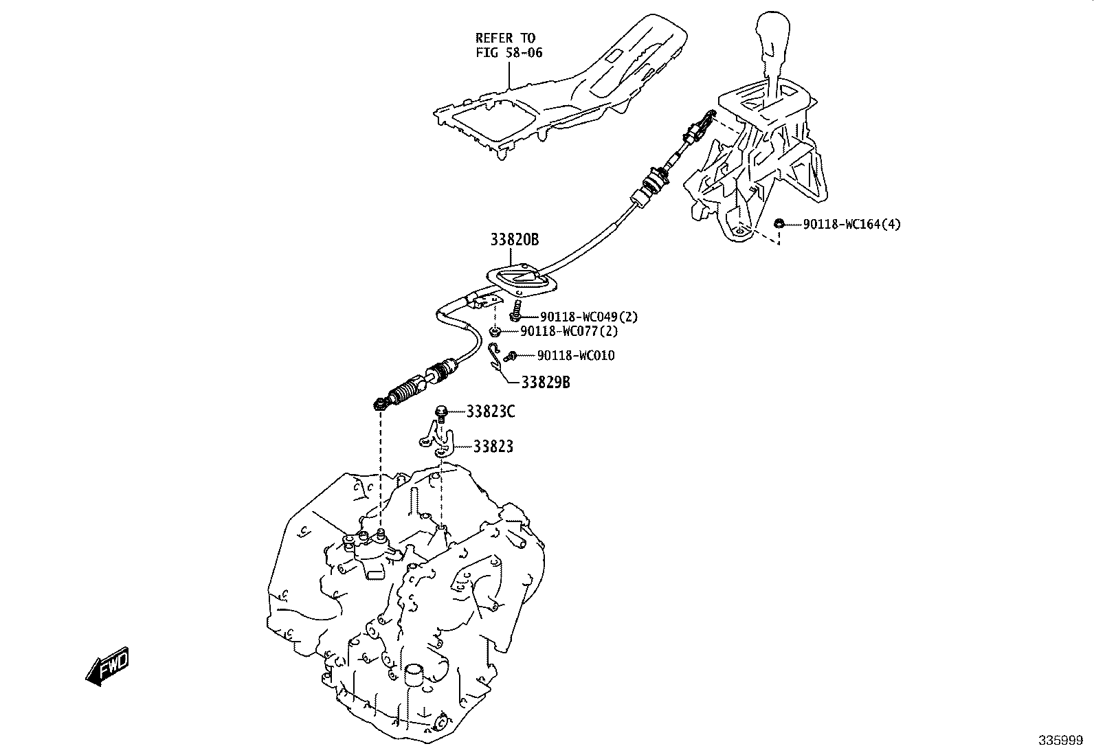 90118-WC021 BOLT (FOR TRANSMISSION CONTROL CABLE BRACKET) product image