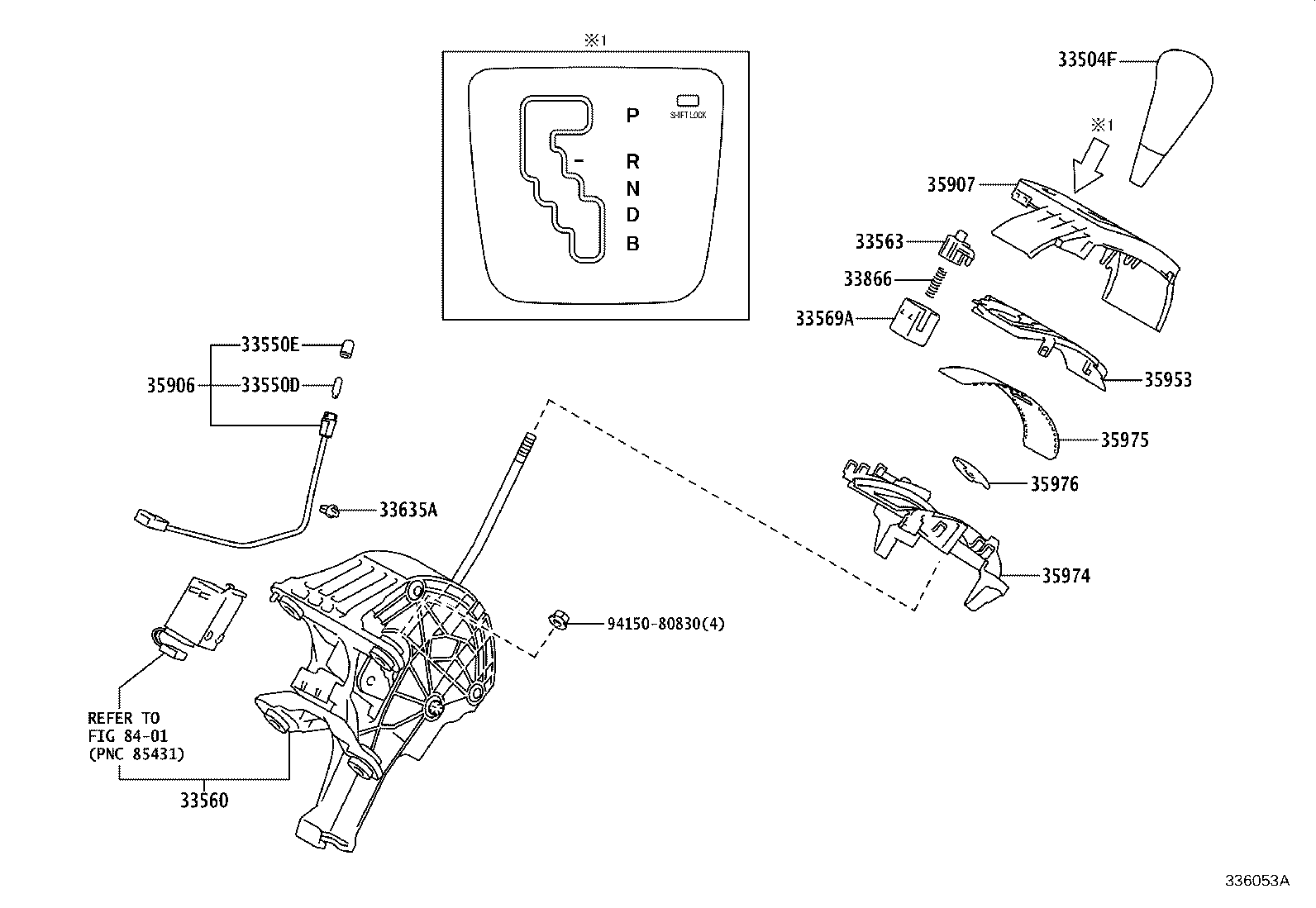 33560-48260 UNIT ASSY, SHIFT LOCK CONTROL product image