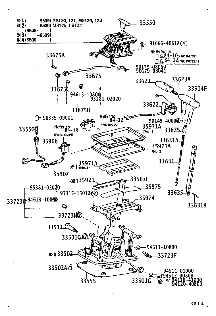 33550-30190 FLOOR SHIFT ASSY, TRANSMISSION product image