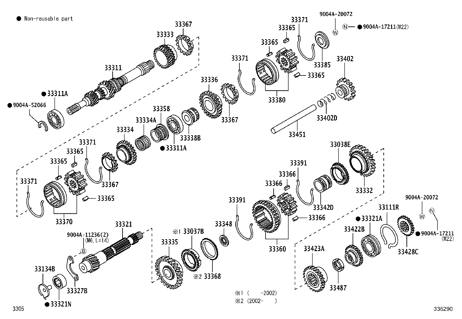 33334-BZ040 GEAR, 4TH product image