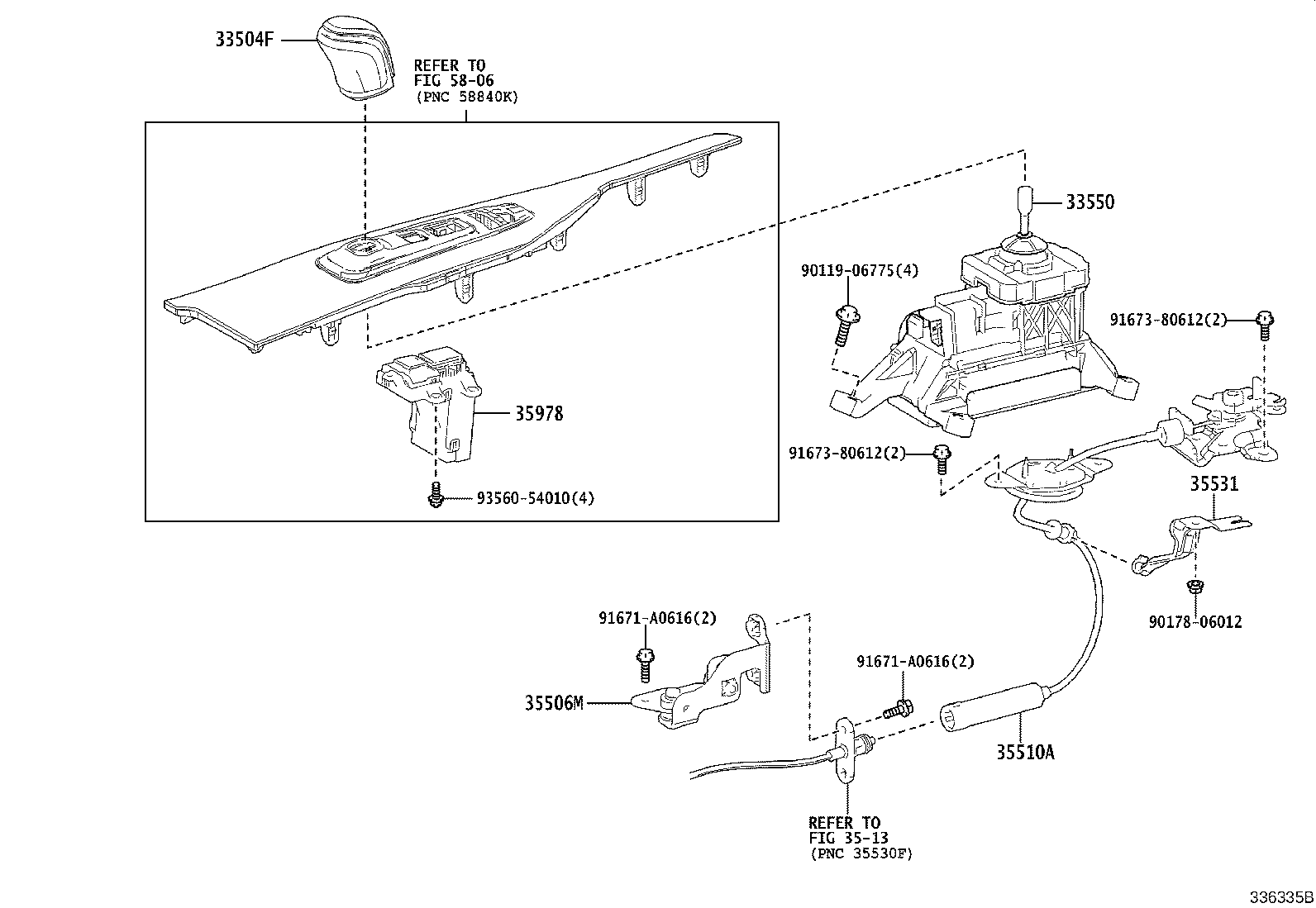 33504-11040-A0 KNOB SUB-ASSY, SHIFT LEVER product image