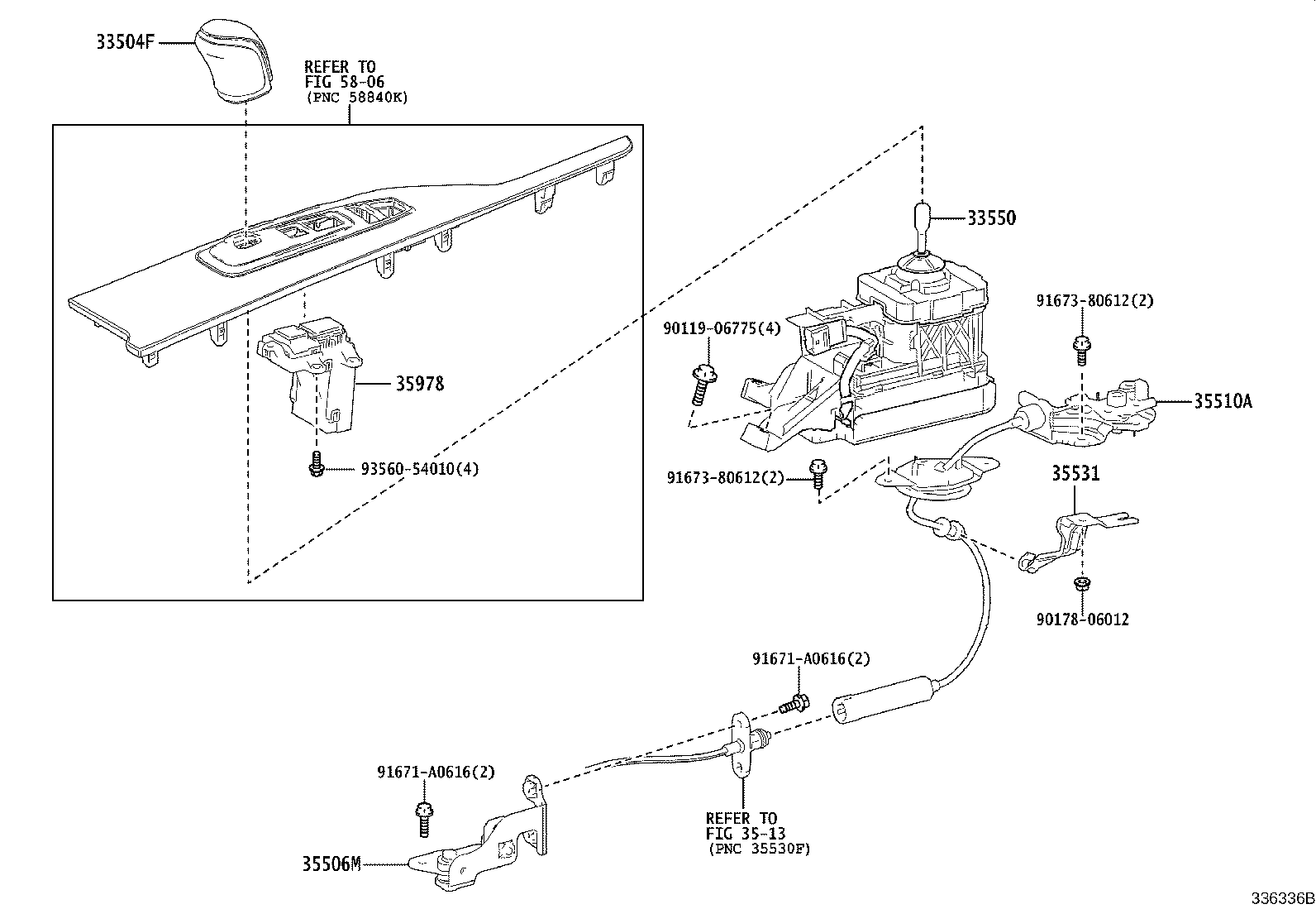 Toyota 33504-11040-A0 KNOB SUB-ASSY, SHIFT LEVER
