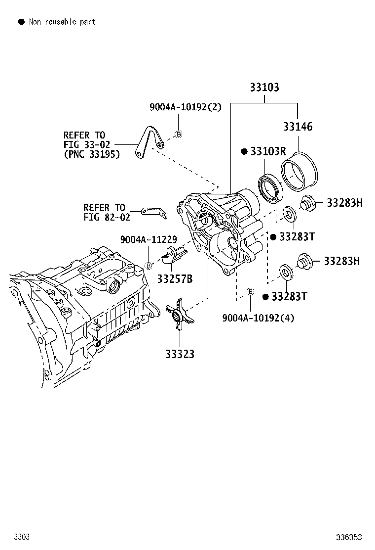 33103-BZ031 HOUSING SUB-ASSY, EXTENSION(MTM) product image