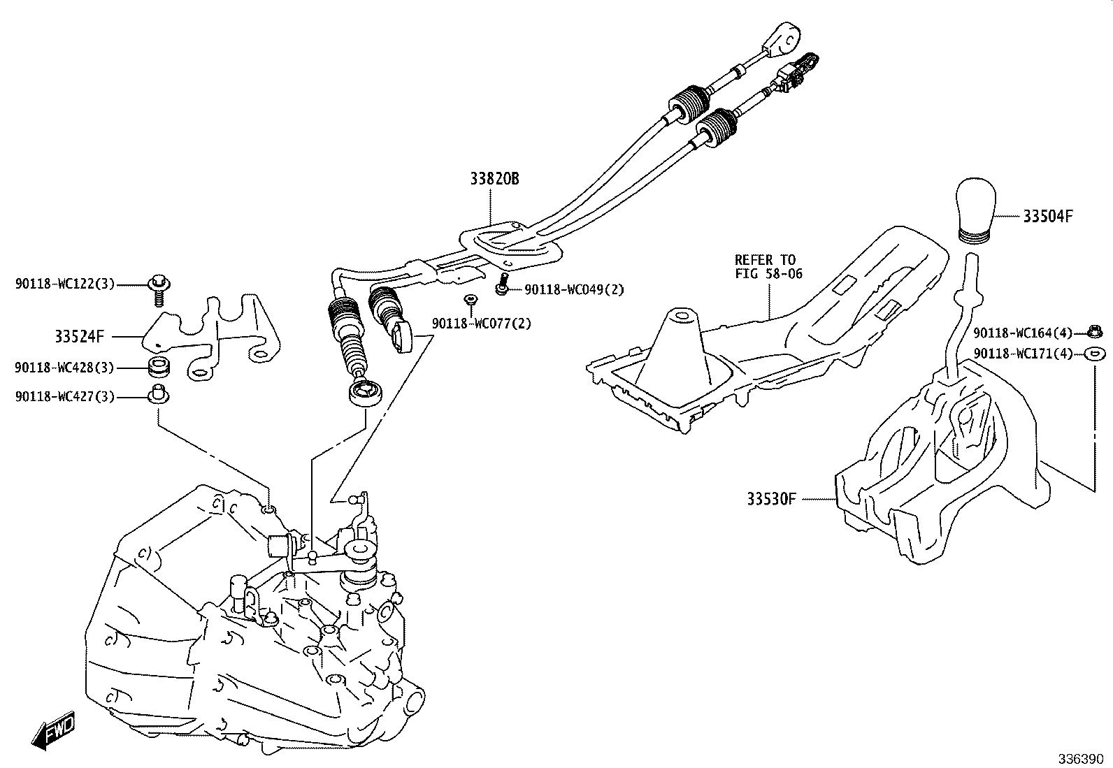 33504-WC004 KNOB SUB-ASSY, SHIFT LEVER product image