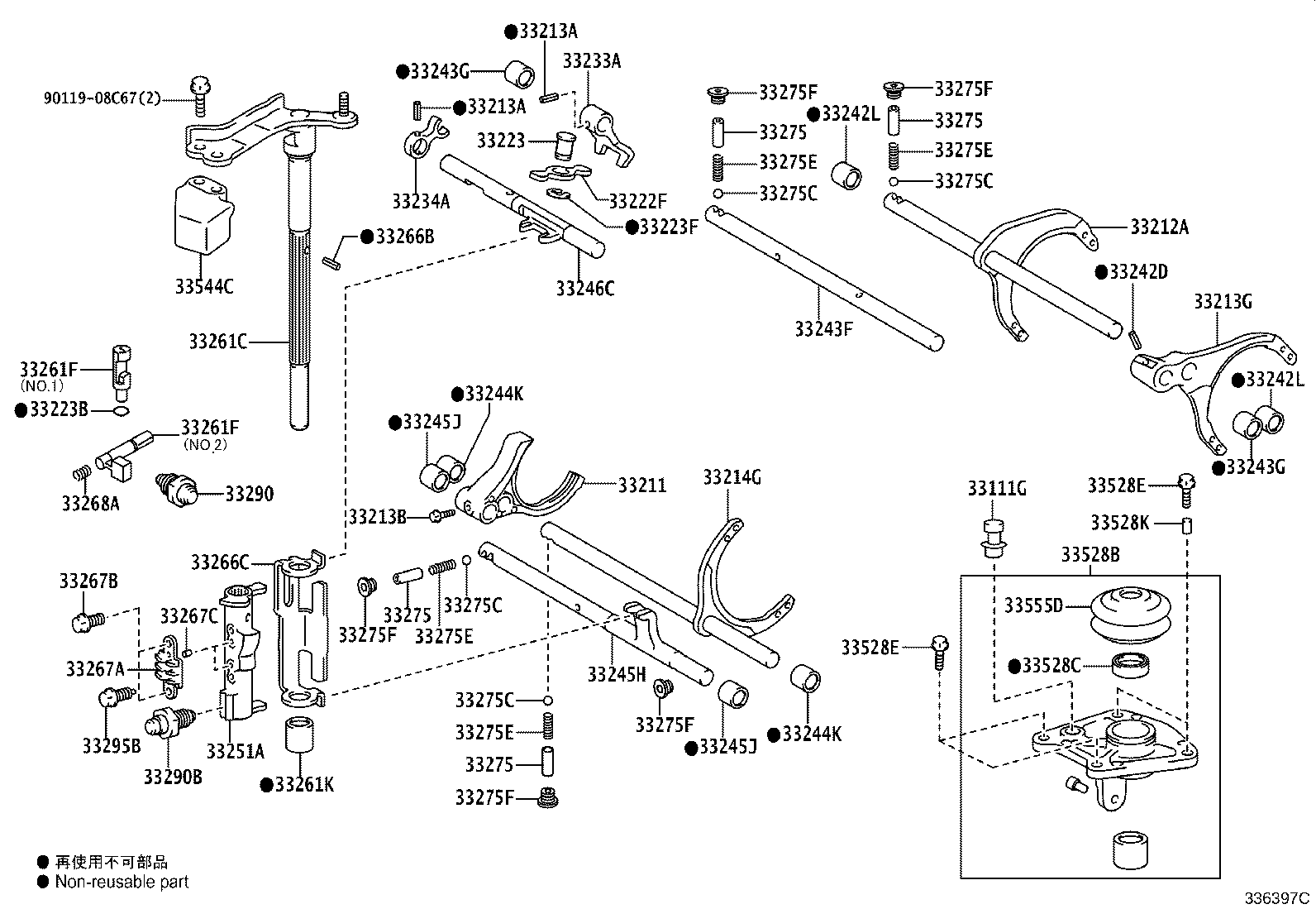 Toyota 33230-52010 FORK, GEAR SHIFT, NO.3