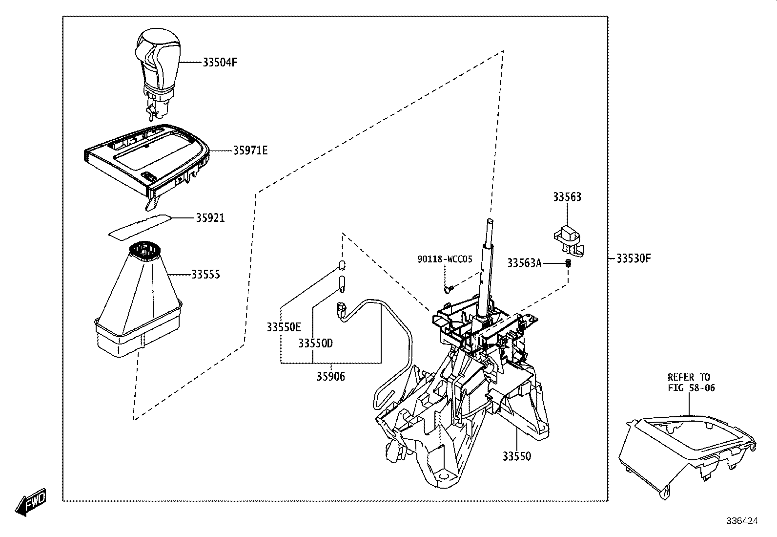33530-WC008 LEVER ASSY, SHIFT (FOR FLOOR SHIFT) product image
