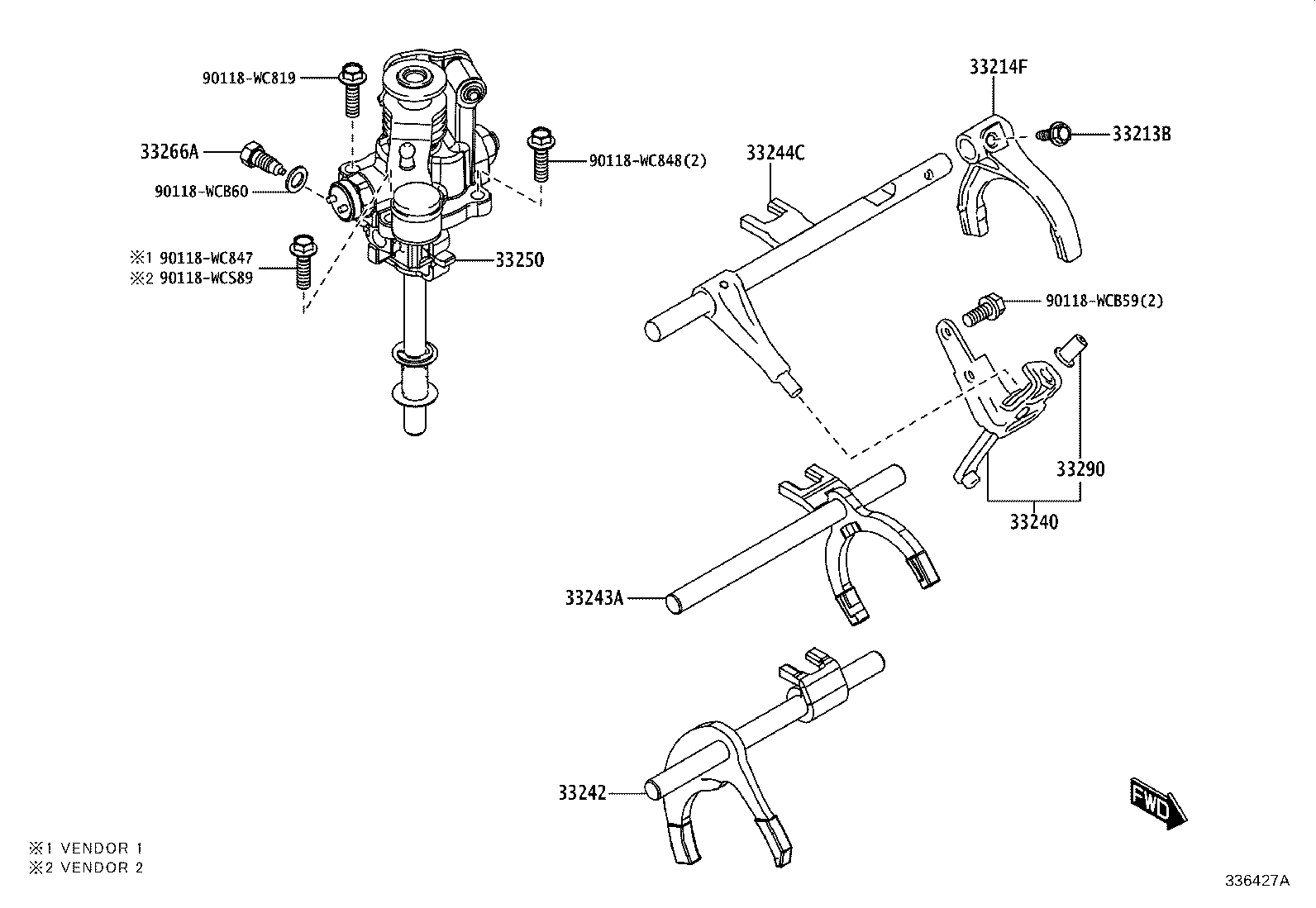 90118-WCC03 BOLT(FOR SHIFT FORK SET) product image