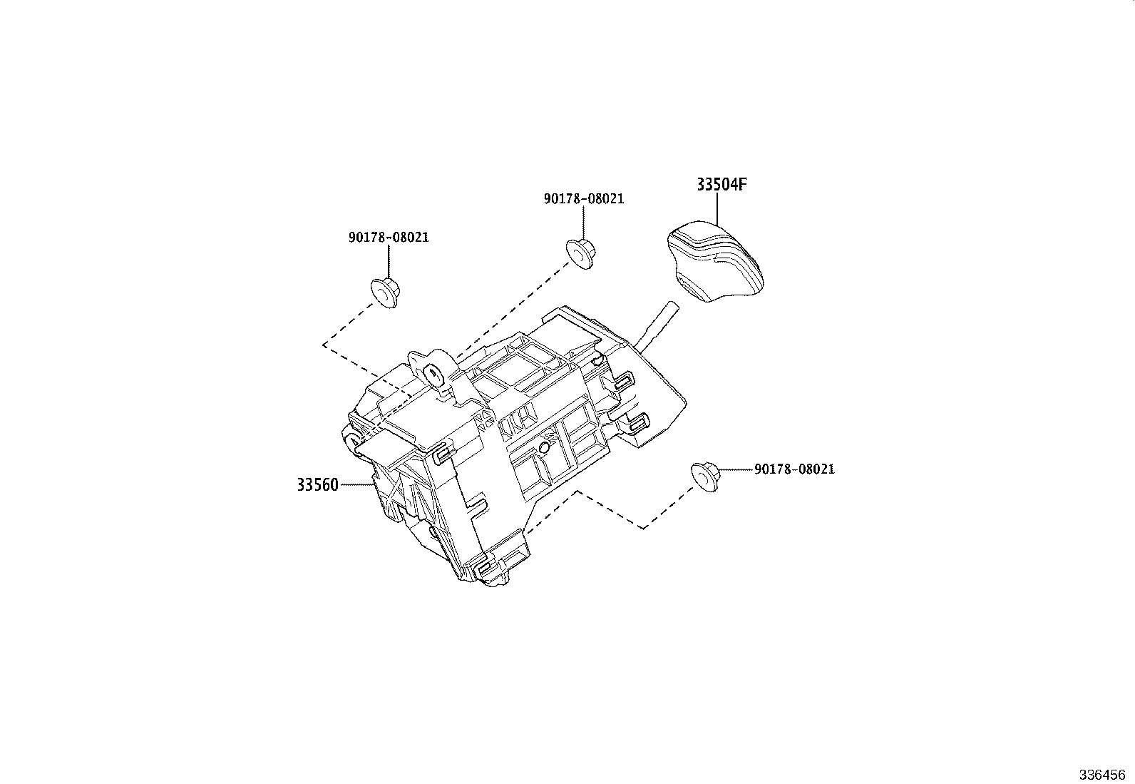 33504-62050 KNOB SUB-ASSY, SHIFT LEVER product image