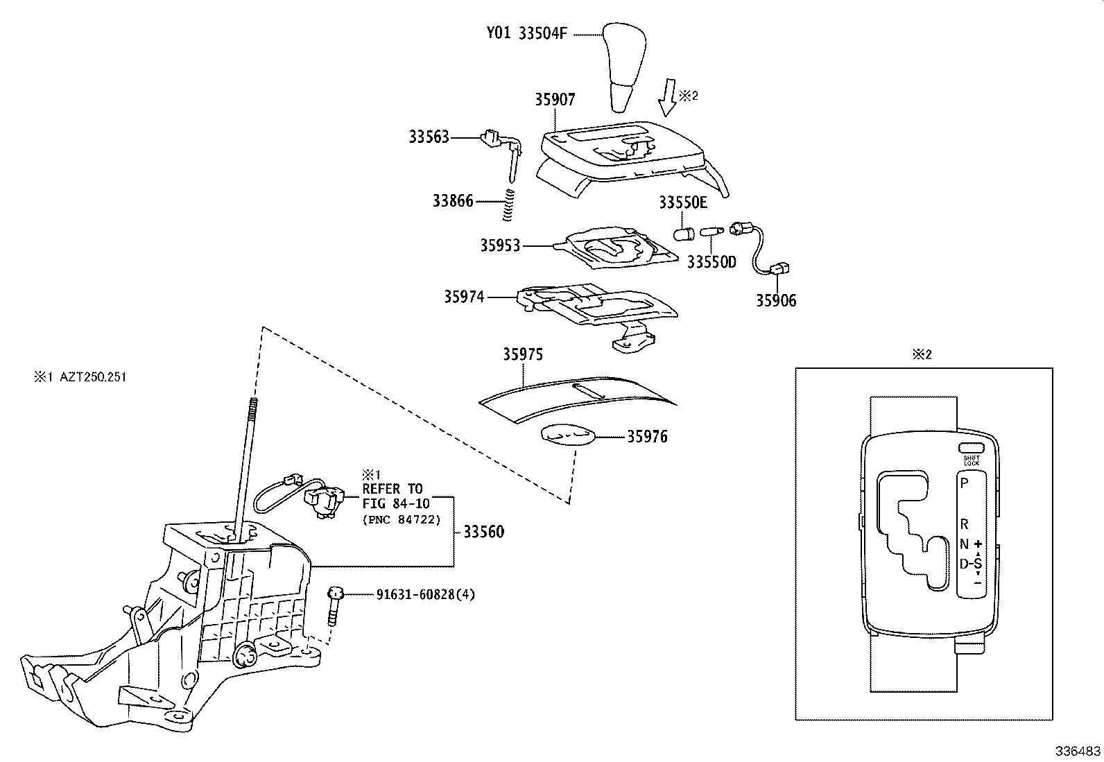 35907-20280 HOUSING SUB-ASSY, POSITION INDICATOR (FOR FLOOR SHIFT) product image