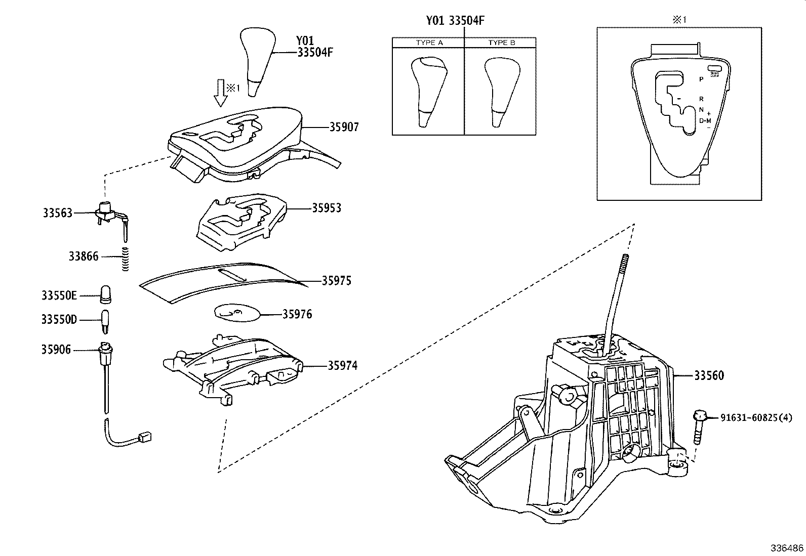 33560-21040 UNIT ASSY, SHIFT LOCK CONTROL product image