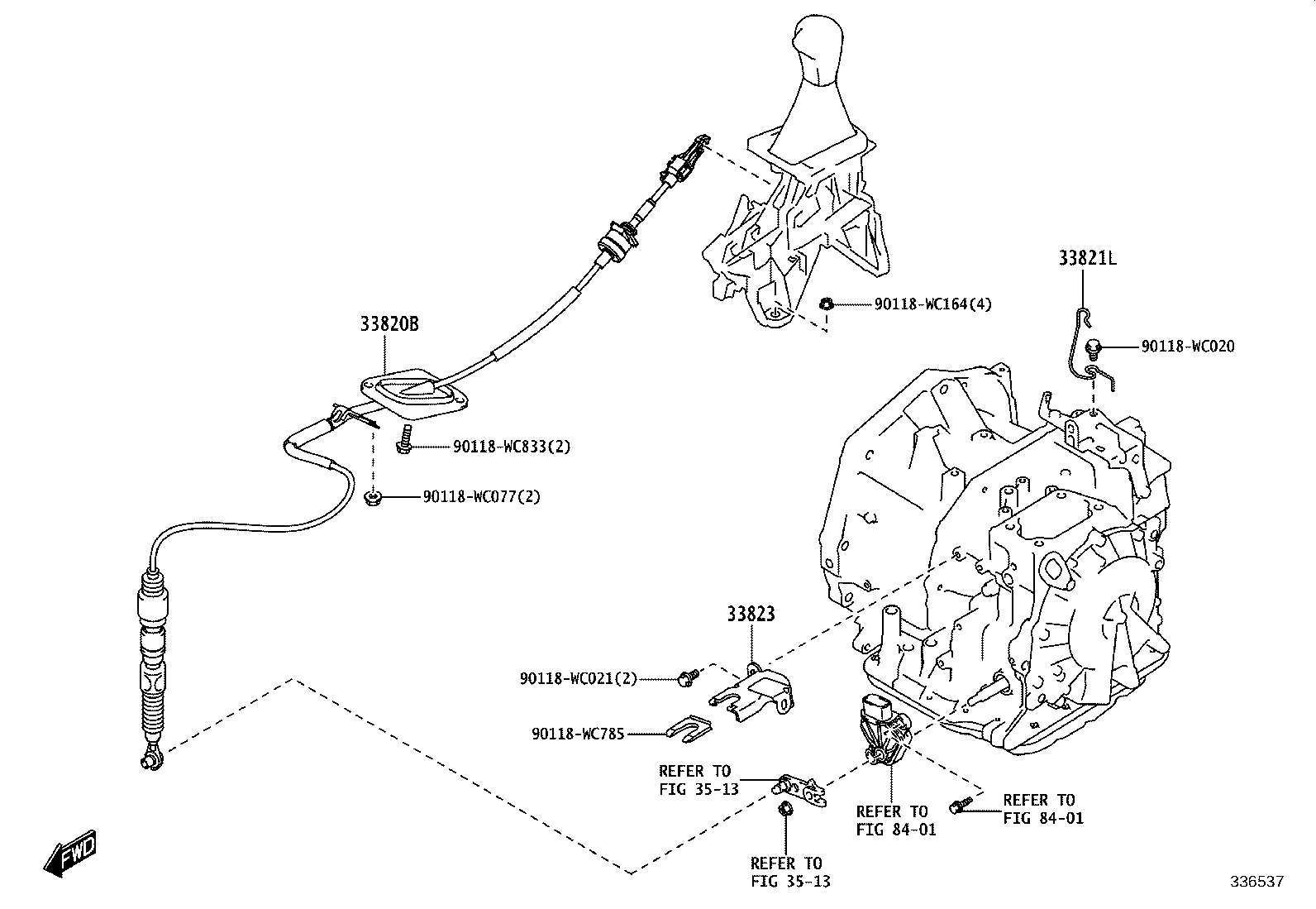 33530-WC009 LEVER ASSY, SHIFT (FOR FLOOR SHIFT) product image
