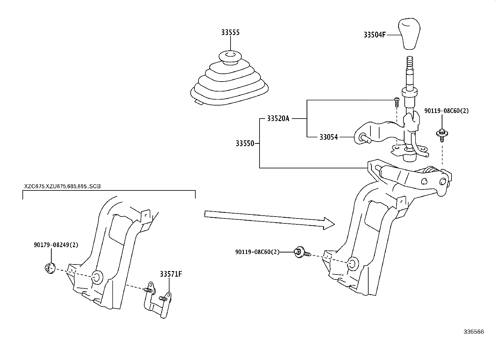 33550-37351-C0 FLOOR SHIFT ASSY, TRANSMISSION product image
