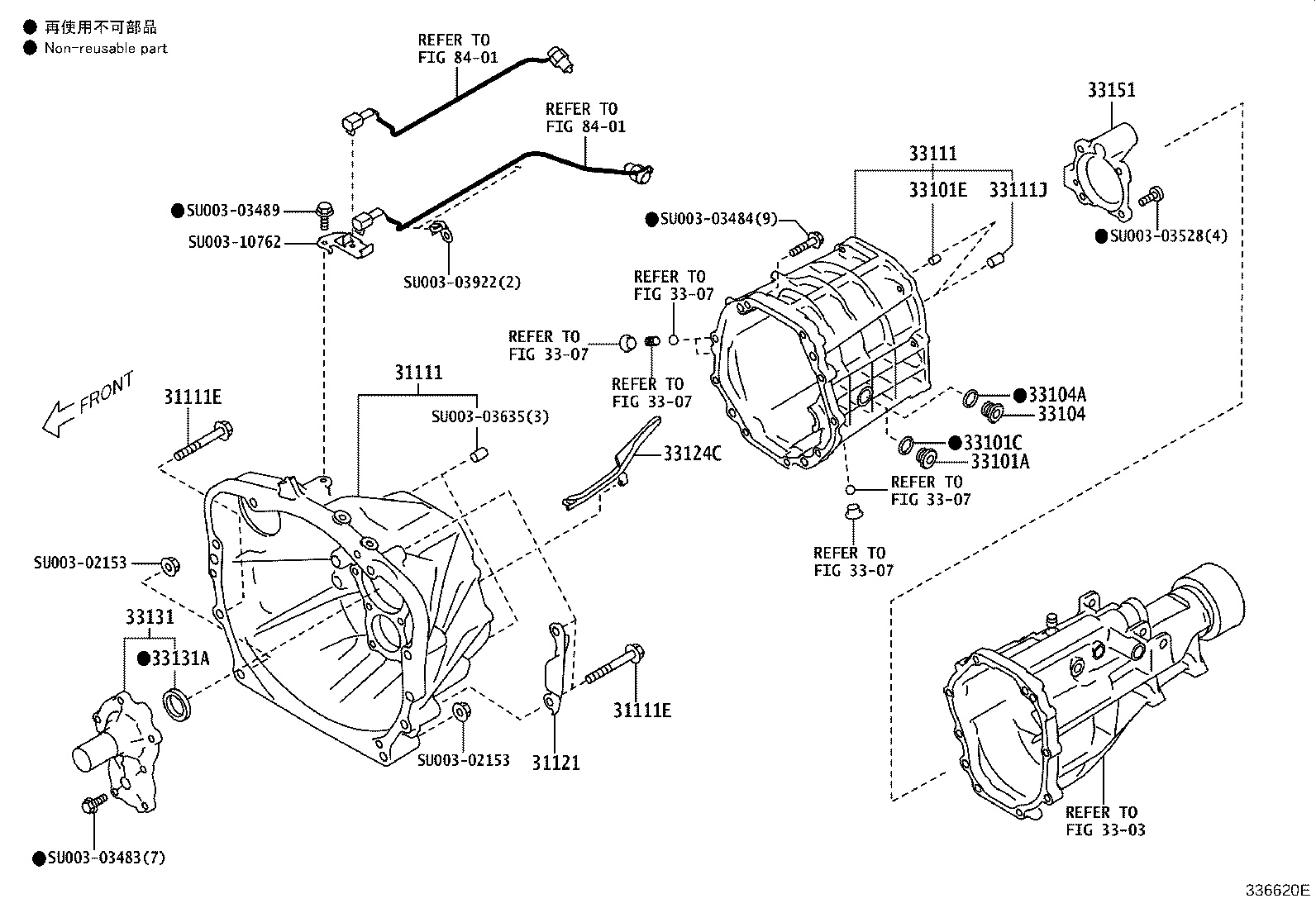 Toyota SU003-08028 HOUSING, CLUTCH