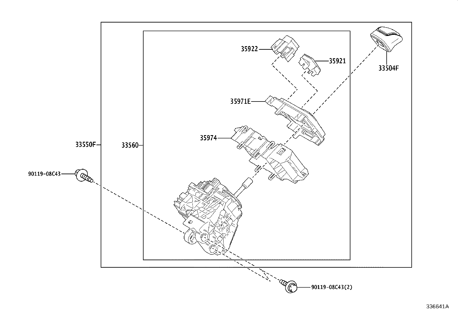 33504-52410 KNOB SUB-ASSY, SHIFT LEVER product image