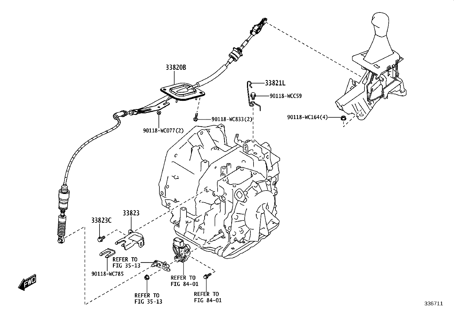 33530-WC046 LEVER ASSY, SHIFT (FOR FLOOR SHIFT) product image
