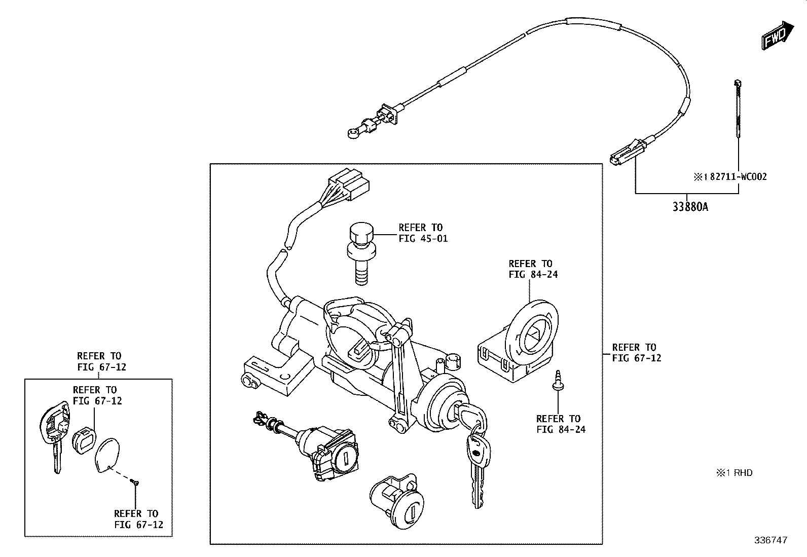 33504-WC009 KNOB SUB-ASSY, SHIFT LEVER product image