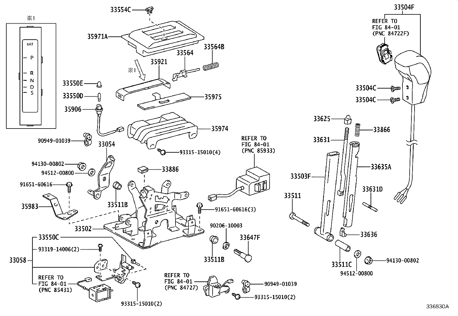 33542-36070 KNOB SUB-ASSY, SHIFT LEVER product image