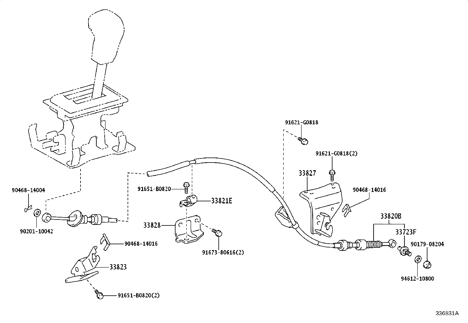 33542-36070 KNOB SUB-ASSY, SHIFT LEVER product image