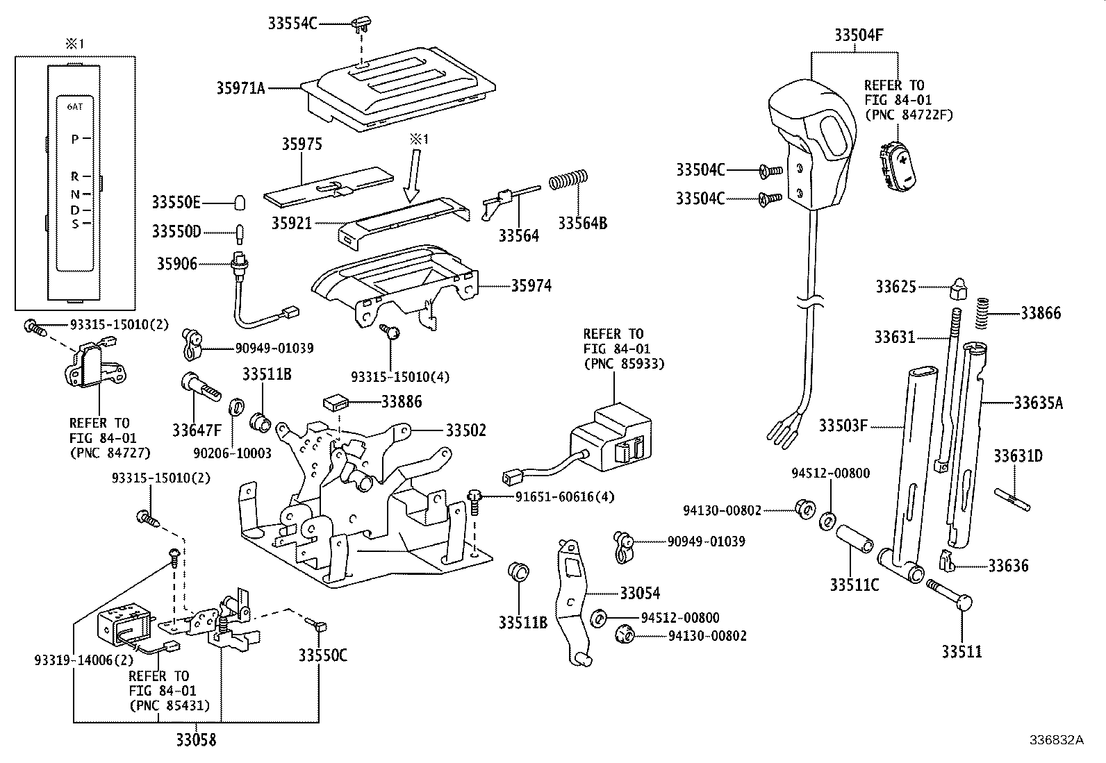 33502-36160 PLATE SUB-ASSY, SHIFT LEVER product image