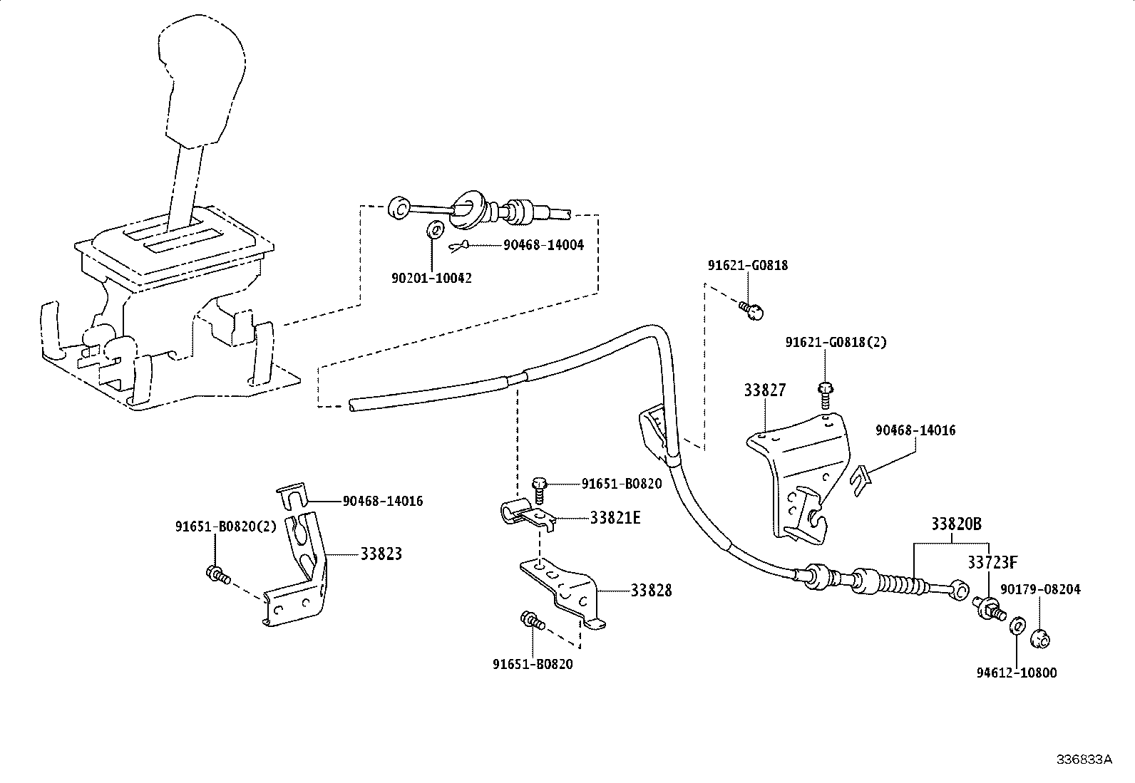 33502-36160 PLATE SUB-ASSY, SHIFT LEVER product image