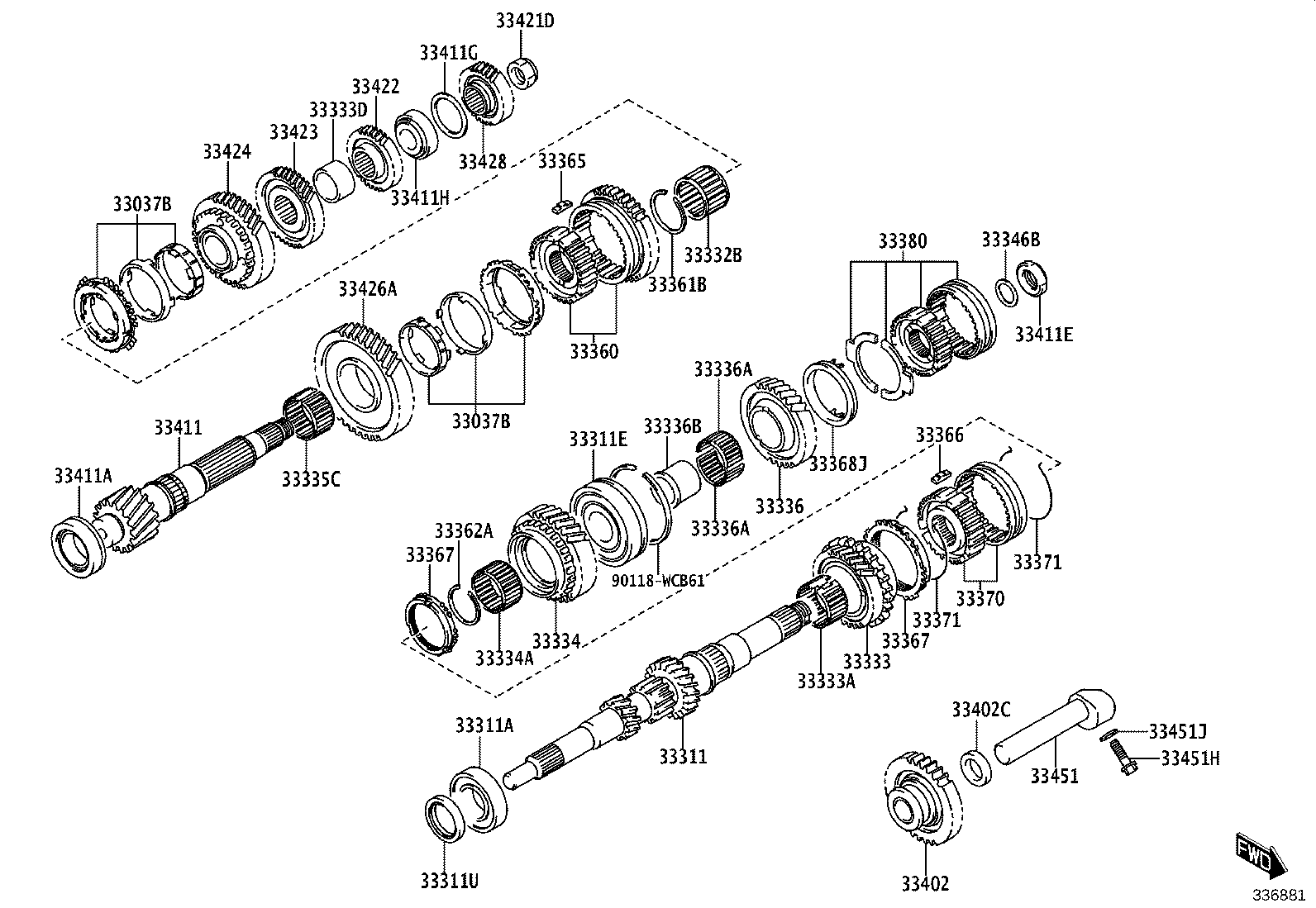 33036-WC007 GEAR, 5TH product image