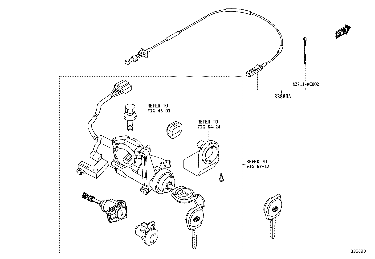 33530-WC053 LEVER ASSY, SHIFT (FOR FLOOR SHIFT) product image