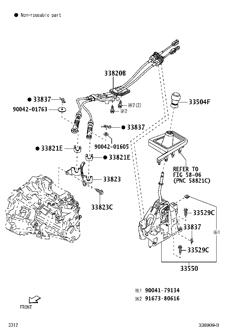 33524-BZ100 BRACKET, CONTROL CABLE product image