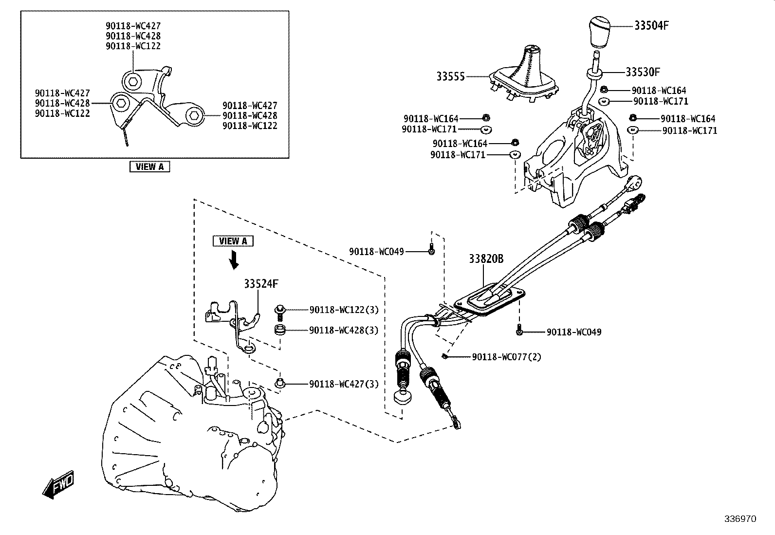 90118-WC012 BOLT (FOR TRANSMISSION CONTROL CABLE BRACKET) product image