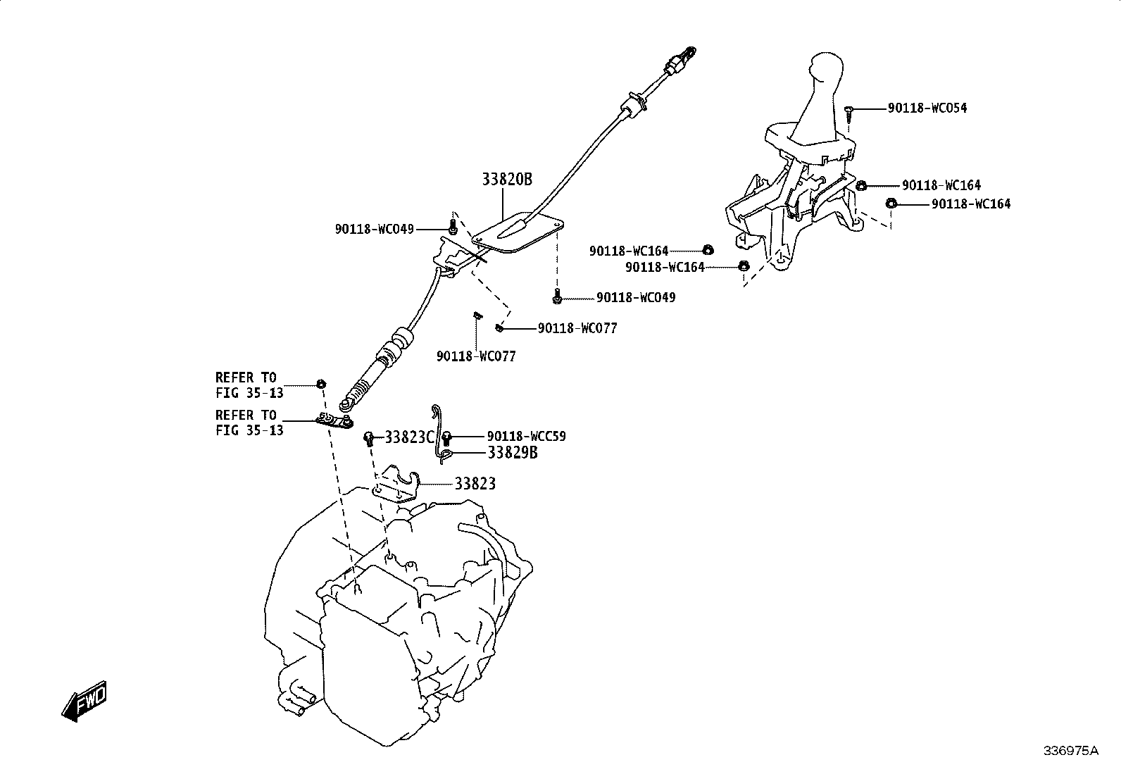 33820-WC022 CABLE ASSY, TRANSMISSION CONTROL product image