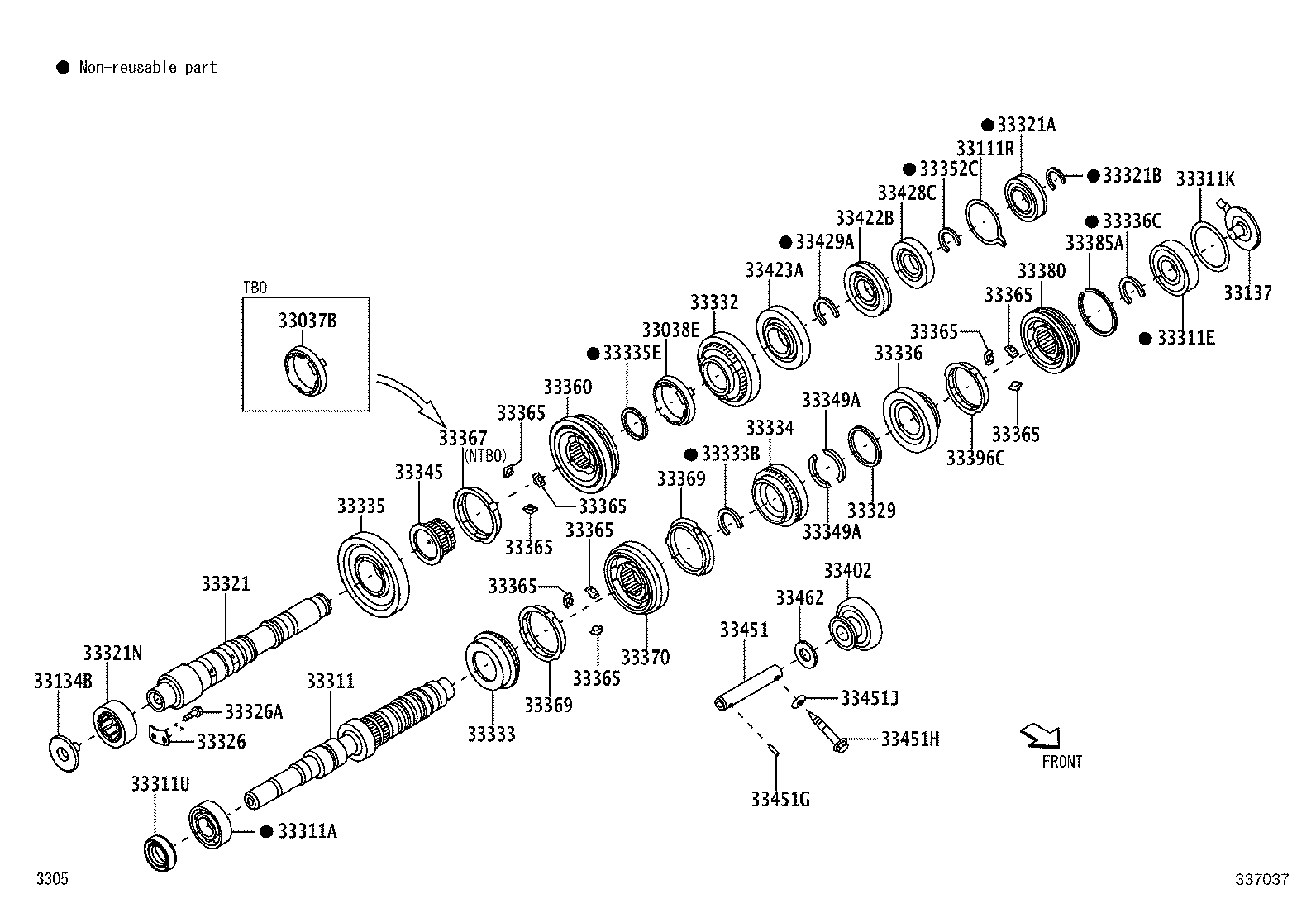 33334-BZ080 GEAR, 4TH product image