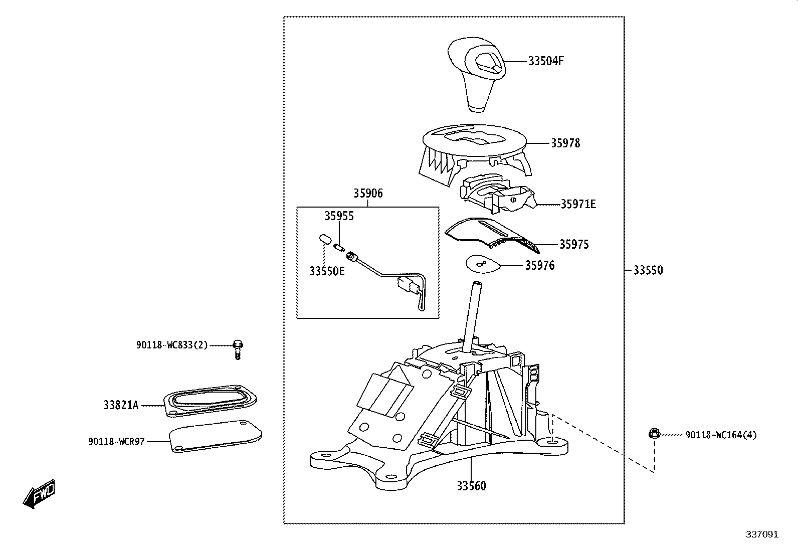 33530-WC036 LEVER ASSY, SHIFT (FOR FLOOR SHIFT) product image