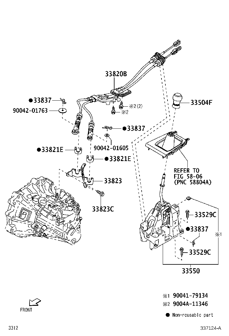 9004A-10127 BOLT (FOR TRANSMISSION CONTROL CABLE BRACKET) product image