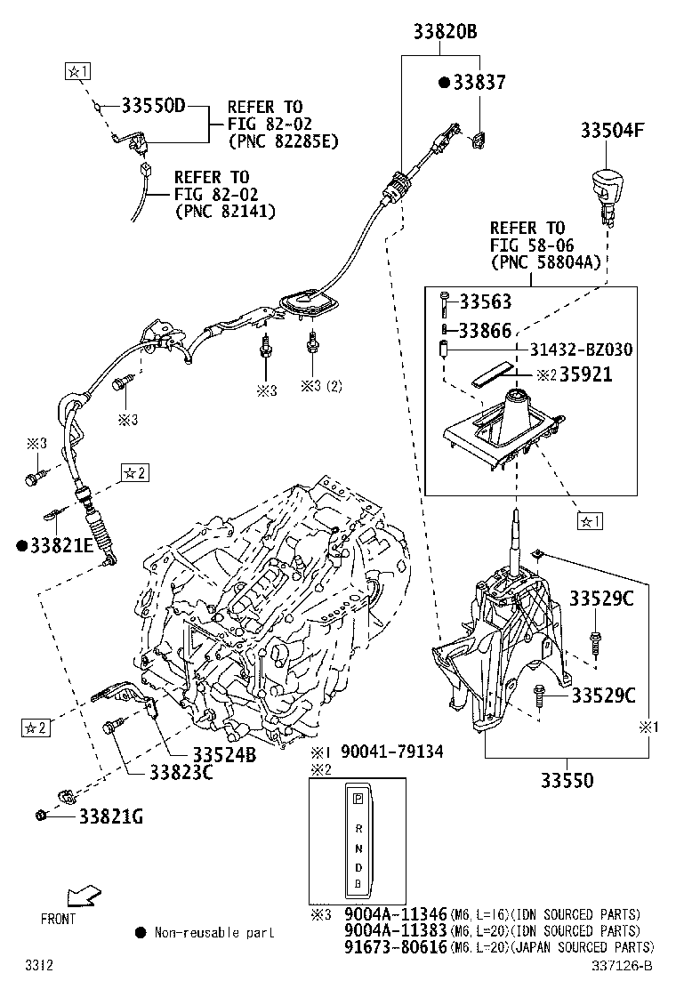 9004A-10127 BOLT (FOR TRANSMISSION CONTROL CABLE BRACKET) product image