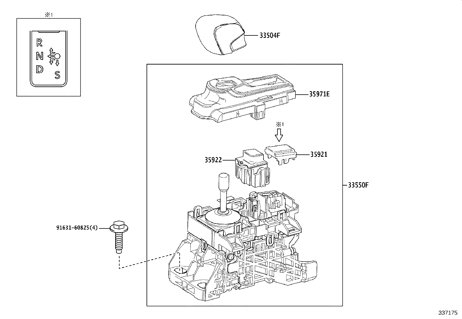 33550-V2080-B0 SHIFT ASSY, TRANSMISSION INSTRUMENT PANEL product image