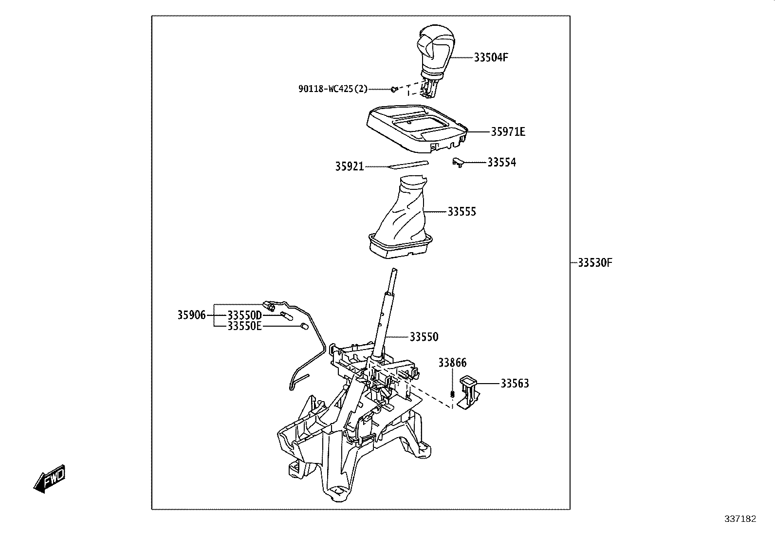 90118-WC012 BOLT (FOR TRANSMISSION CONTROL CABLE BRACKET) product image