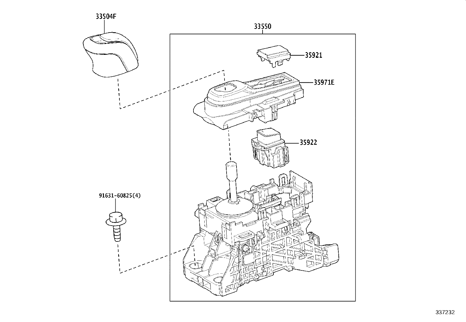 33550-40110 FLOOR SHIFT ASSY, TRANSMISSION product image
