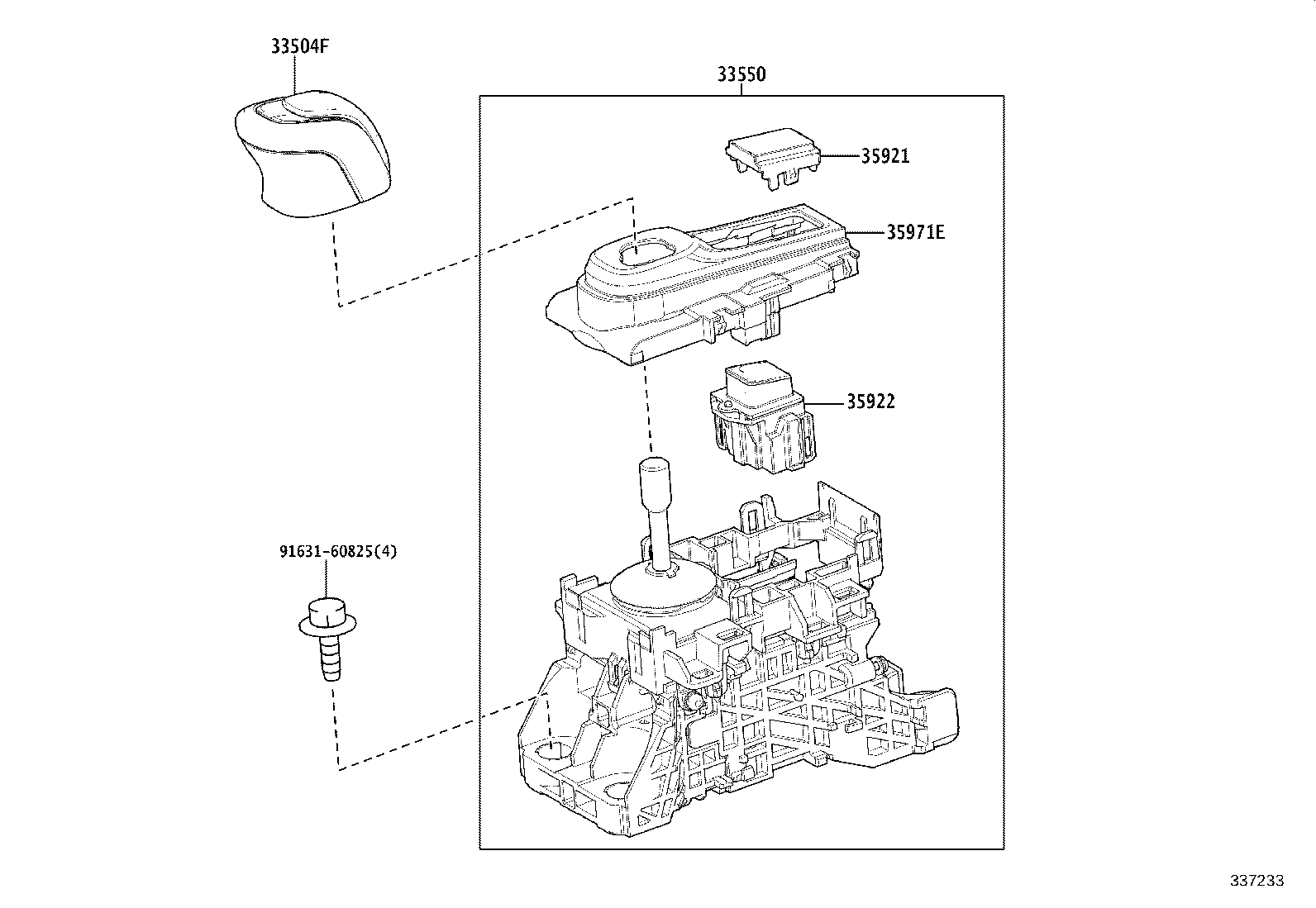 33550-40120 FLOOR SHIFT ASSY, TRANSMISSION product image