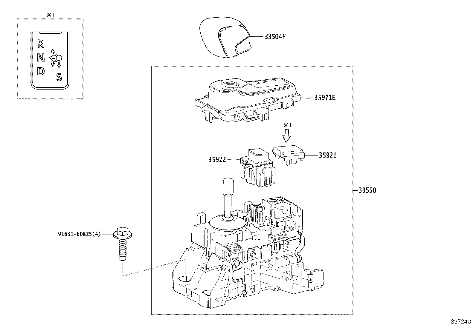 33550-52J80 FLOOR SHIFT ASSY, TRANSMISSION product image