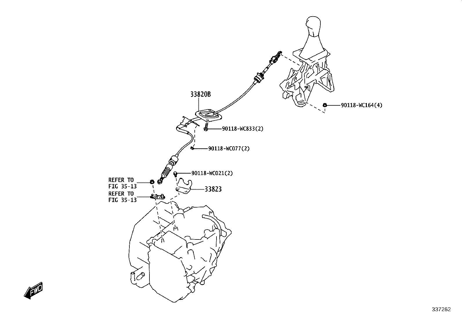 33550-WC032 LEVER ASSY, SHIFT (FOR FLOOR SHIFT) product image