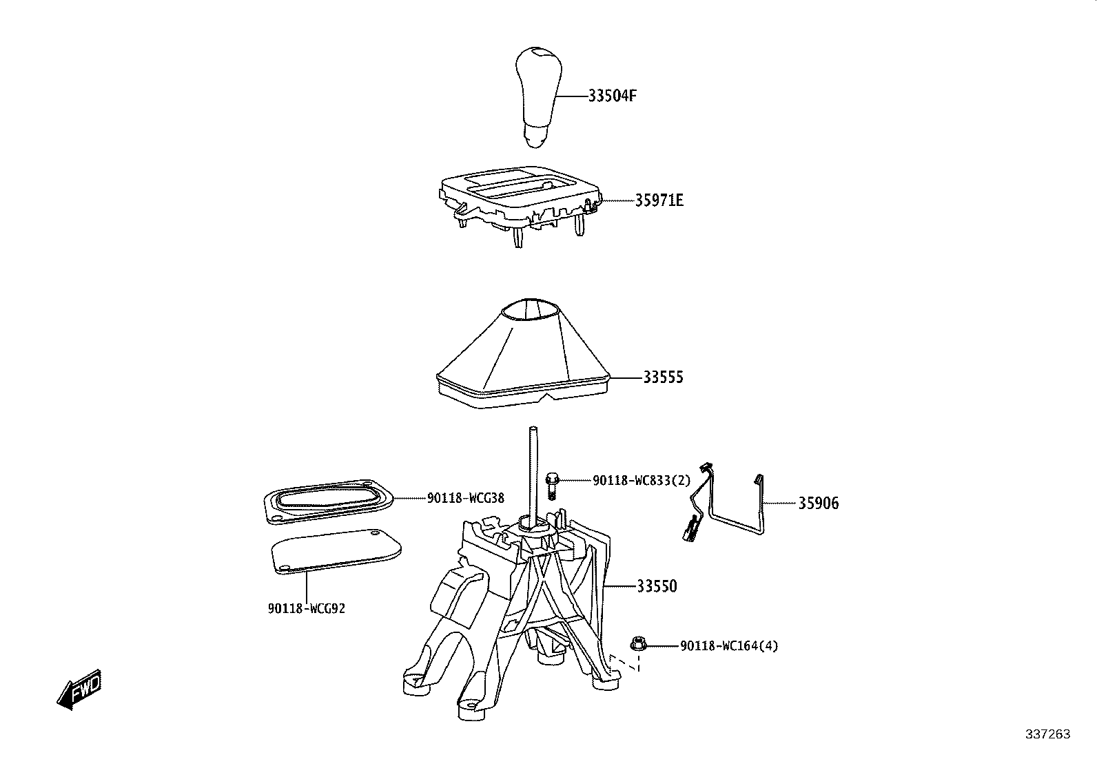 33550-WC032 LEVER ASSY, SHIFT (FOR FLOOR SHIFT) product image