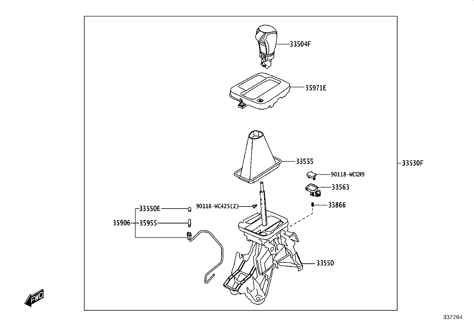 33550-WC032 LEVER ASSY, SHIFT (FOR FLOOR SHIFT) product image