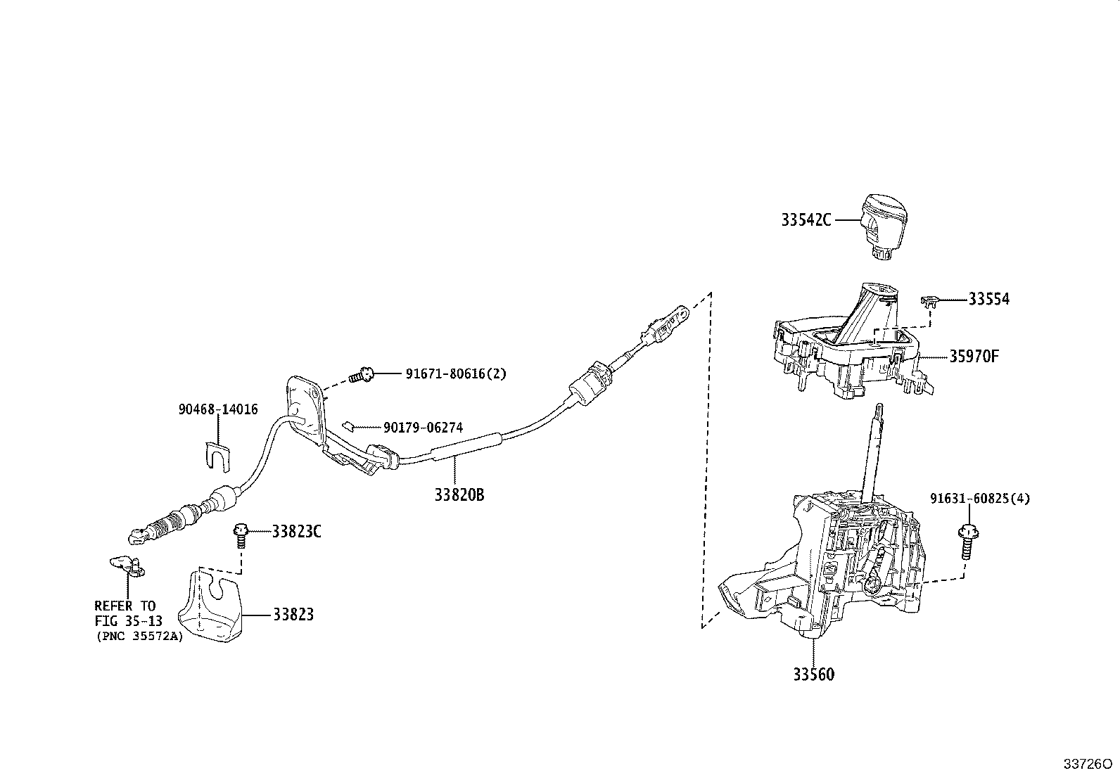 33530-52350 LEVER ASSY, SHIFT (FOR FLOOR SHIFT) product image
