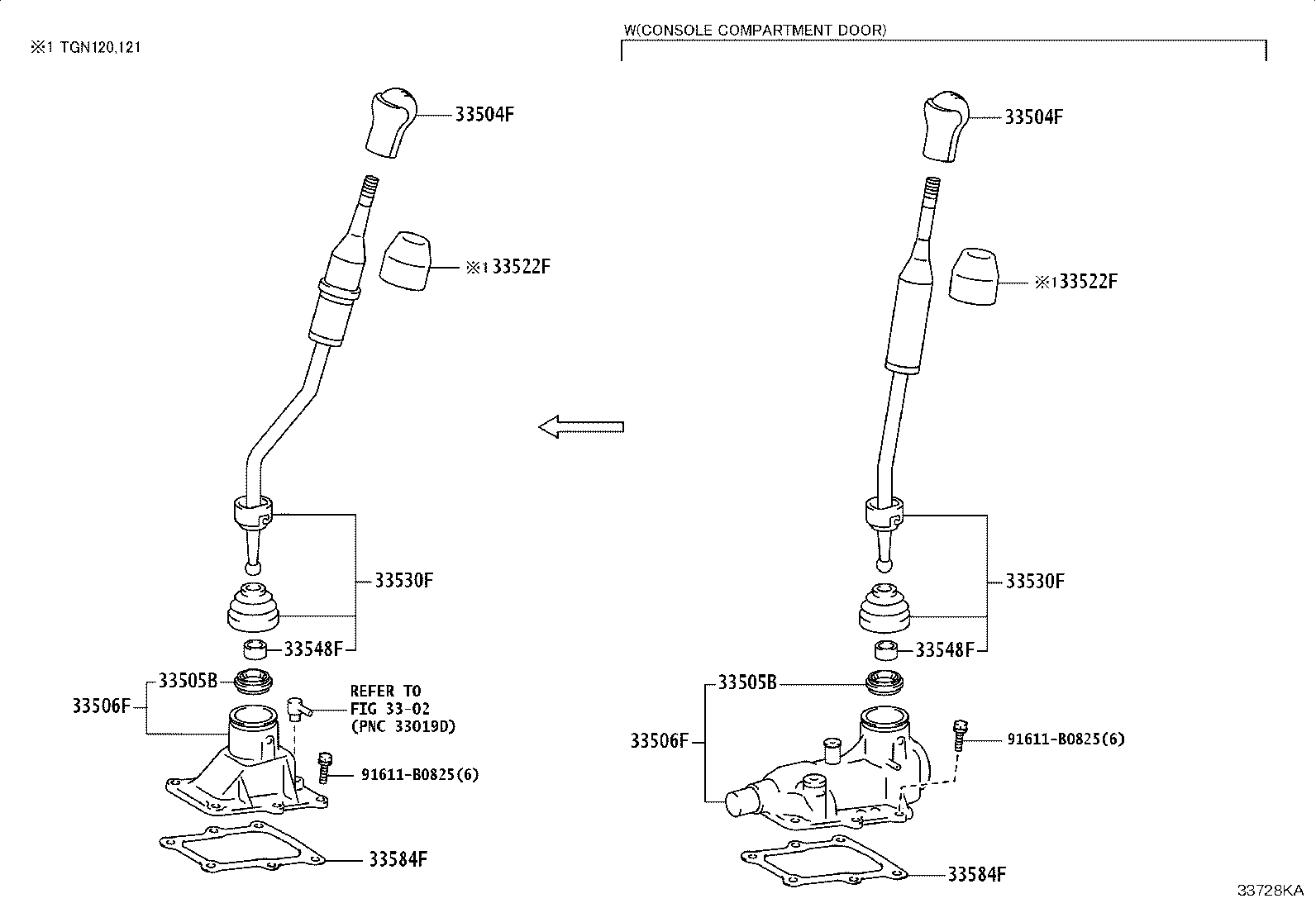 33504-0K050-C0 KNOB SUB-ASSY, SHIFT LEVER product image